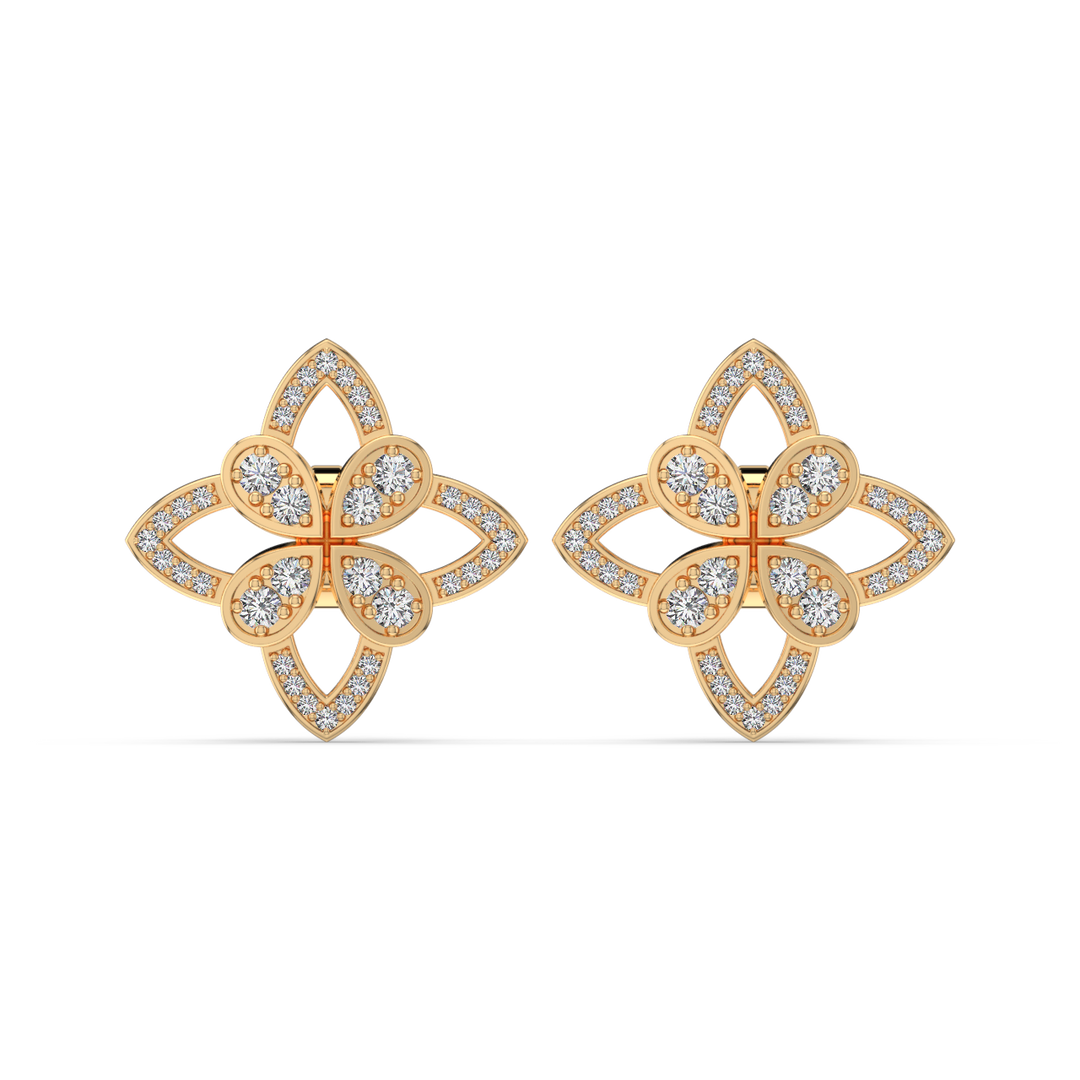 Butterfly & Spade Lab Grown Diamond Studs By Stefee Jewels