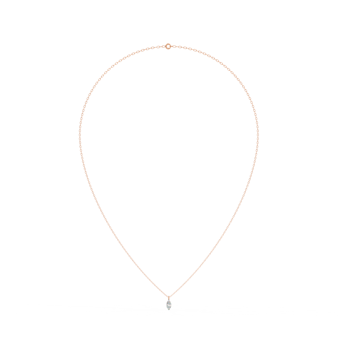 Solitaire Marquise Lab Grown Diamond Pendant by Stefee