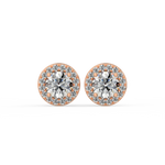 Load image into Gallery viewer, Round Halo Lab Grown Diamond Studs Earing by Stefee