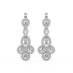 Load image into Gallery viewer, Sparkling Clustered Lab Grown Diamond  Danglers By Stefee Jewels