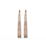 Load image into Gallery viewer, Double Hoop Lab Grown Diamond Earrings by Stefee