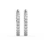 Load image into Gallery viewer, Pave Huggie Hoops Lab Grown Diamond Earrings by Stefee