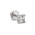 Load image into Gallery viewer, Solitaire Princess Lab Grown Diamond Studs Earrings by Stefee