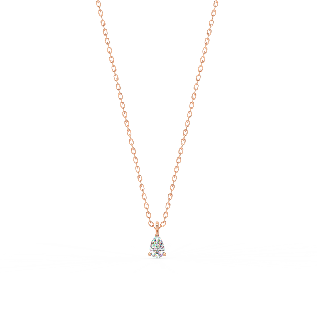 Solitaire Pear Lab Grown Diamond Pendant by Stefee
