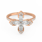Load image into Gallery viewer, The 4- Lab Grown Diamond Petal Ring by Stefee Jewels