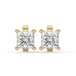 Load image into Gallery viewer, Solitaire Princess Lab Grown Diamond Studs Earrings by Stefee
