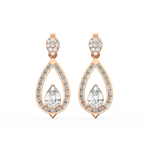 Load image into Gallery viewer, Subburst Pearl Lab Grown Diamond Drop Earrings by Stefee Jewels
