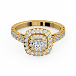 Load image into Gallery viewer, Double Halo Lab Grown - Engagement Diamond Ring by Stefee Jewels