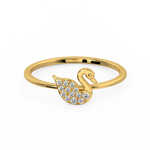 Load image into Gallery viewer, Studded Swan Lab Grown Diamond Ring by Stefee Jewels