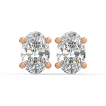 Load image into Gallery viewer, Solitaire Oval Lab Grown Diamond Studs Earrings by Stefee