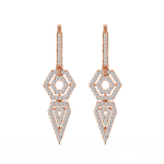 Load image into Gallery viewer, Shining Splendor Lab Grown Diamond Drop Earrings by Stefee Jewels