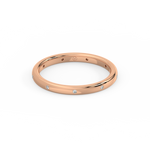 Load image into Gallery viewer, Stacking Band Ring with 9 Lab Grown Diamond Ring by Stefee Jewels