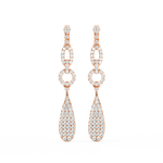 Load image into Gallery viewer, Sleek Blooming Leaf Lab Grown Diamond Drop Earrings By Stefee Jewels