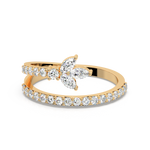 Load image into Gallery viewer, Spiral Left Petal Lab Grown Diamond Ring by Stefee Jewels