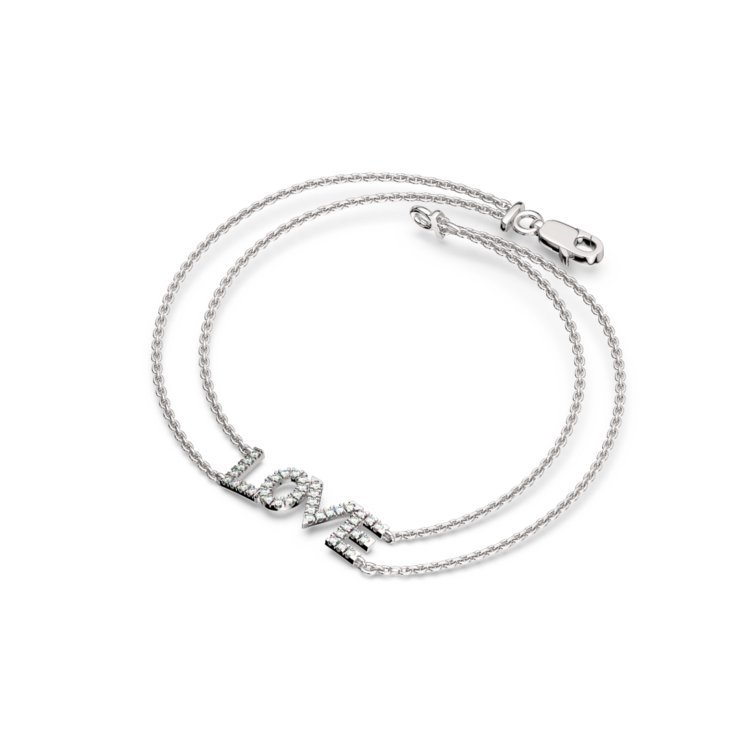 Love Chain Lab Grown Diamond Bracelet by Stefee