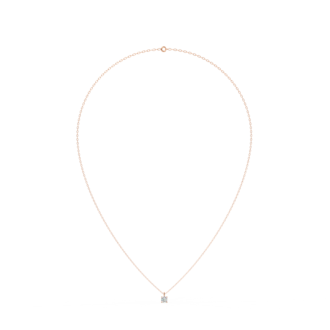 Solitaire Round Lab Grown Diamond Pendant by Stefee