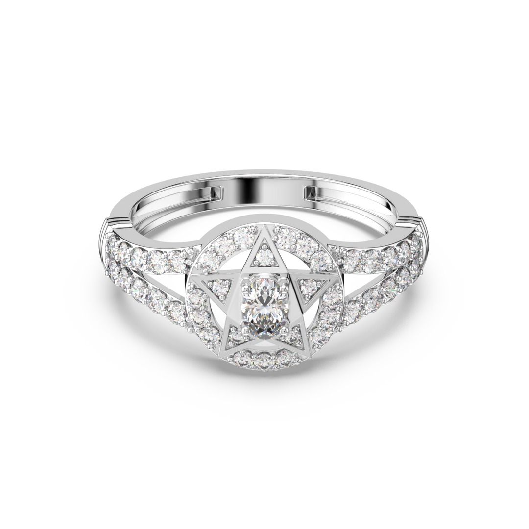 Bold & Stylish Lab Grown Diamond Engagement Ring by Stefee Jewels