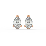 Load image into Gallery viewer, Solitaire Pear Lab Grown Diamond Studs Earrings by Stefee