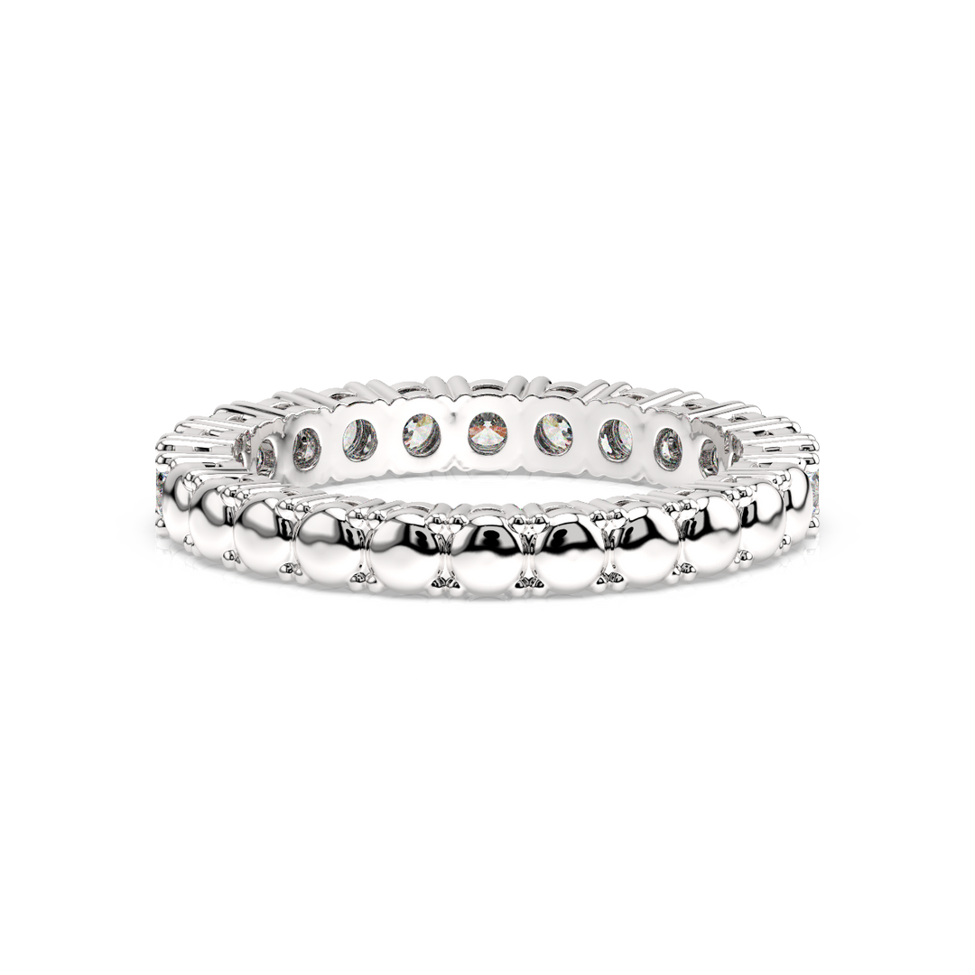 Large Petite Brilliant Round Band Lab Grown Diamond Ring by Stefee Jewels