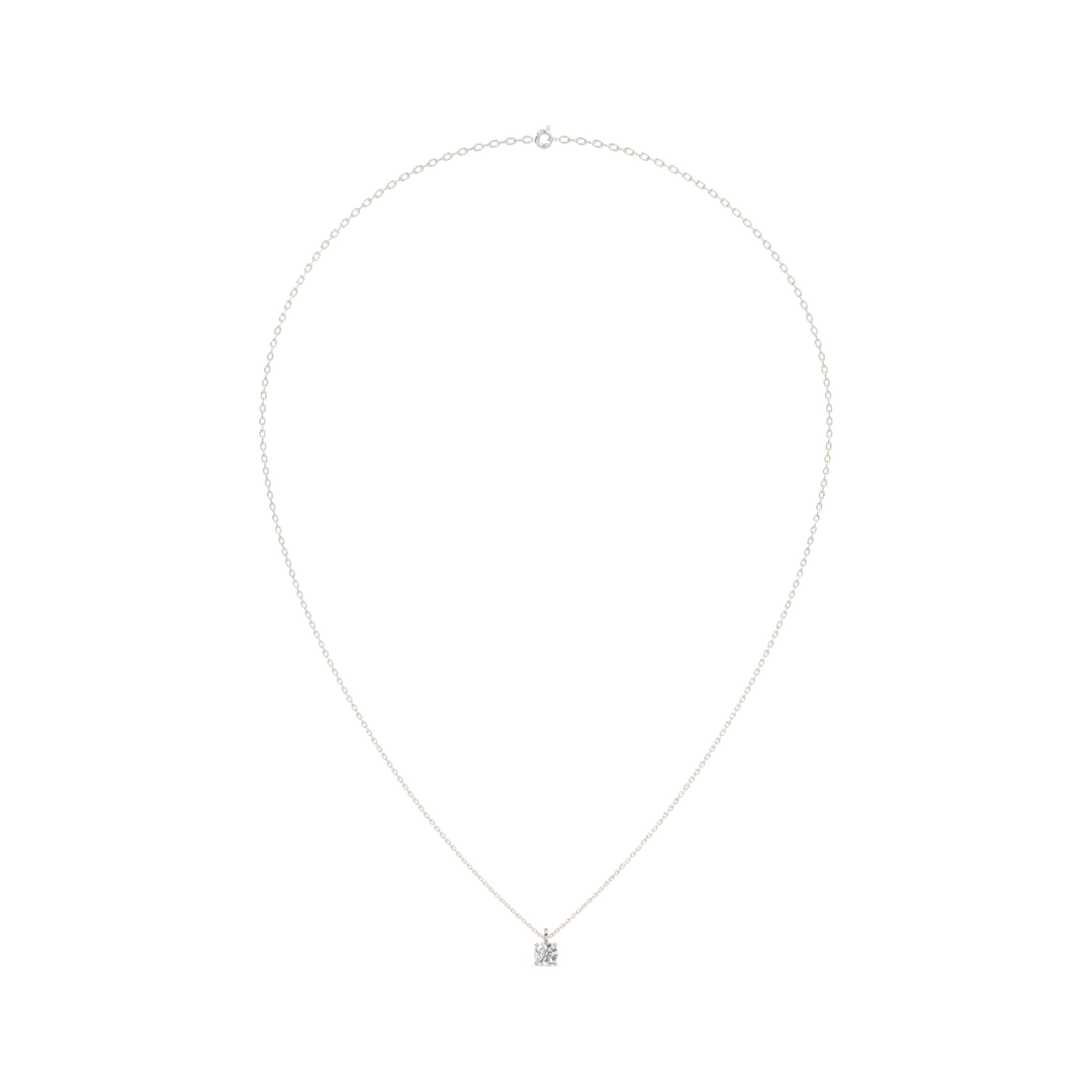 Solitaire Round Lab Grown Diamond Pendant by Stefee