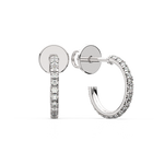 Load image into Gallery viewer, 0.42 ct Lab Grown Diamond Arc Hoops Earrings by Stefee