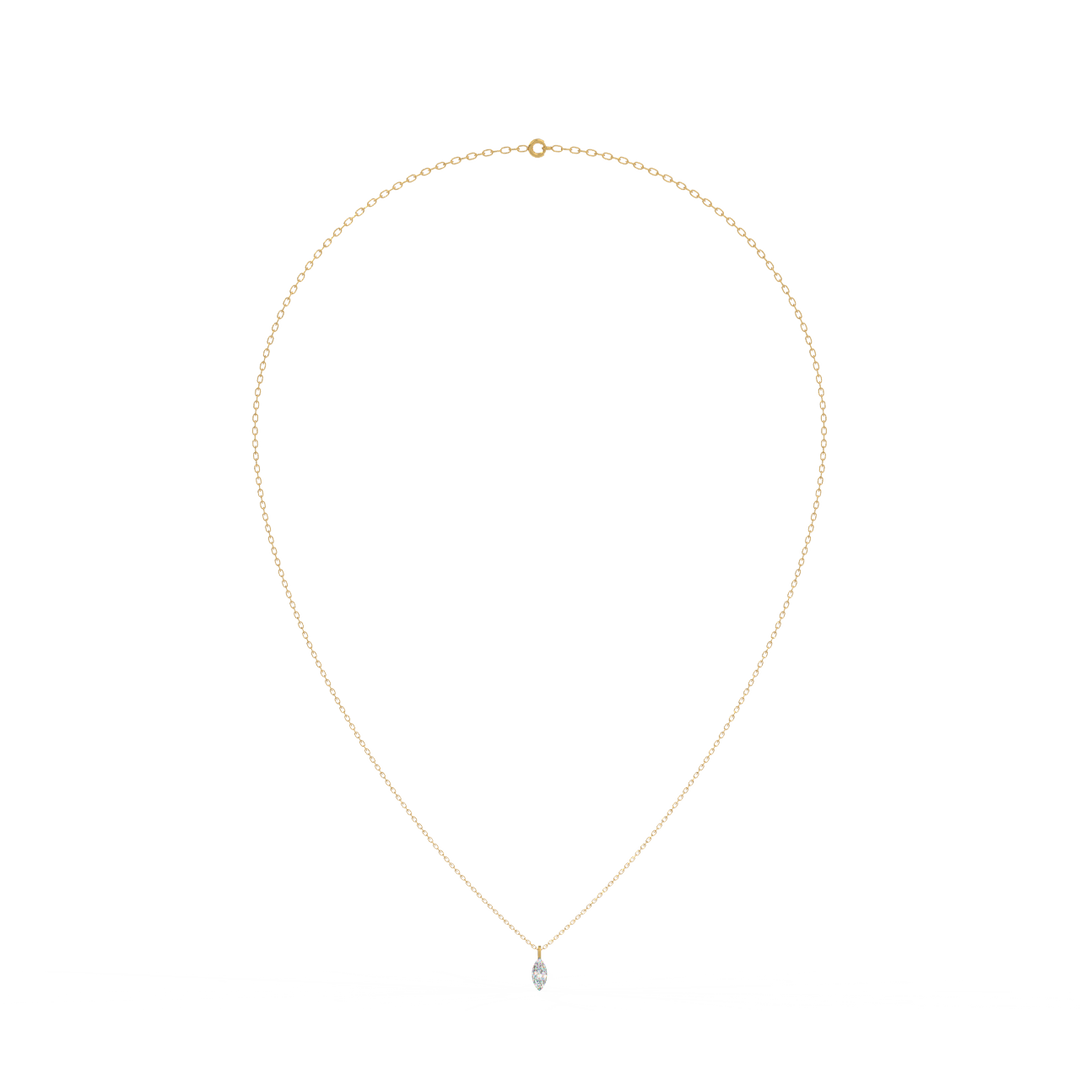 Solitaire Marquise Lab Grown Diamond Pendant by Stefee