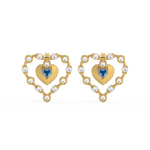 Load image into Gallery viewer, Connected Hearts  Lab Grown Diamond Studs By Stefee Jewels