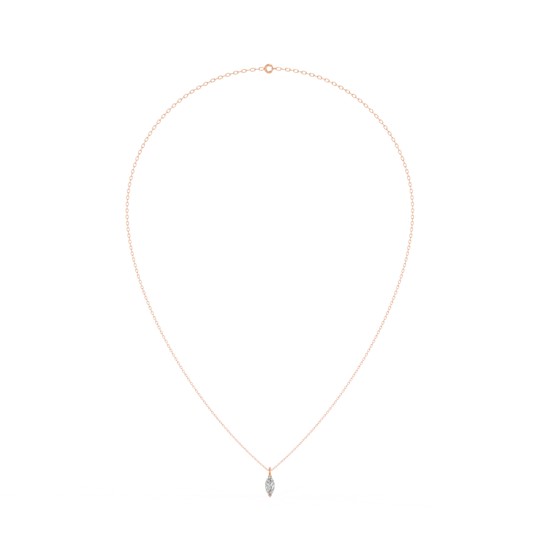 Solitaire Marquise Lab Grown Diamond Pendant by Stefee