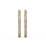 Load image into Gallery viewer, Pave Huggie Hoops Lab Grown Diamond Earrings by Stefee