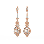 Load image into Gallery viewer, Radiant Twinkle Lab Grown Diamond Drop Earrings by Stefee Jewels