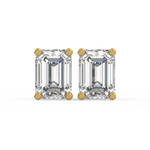 Load image into Gallery viewer, Solitaire Emerald Lab Grown Diamond Studs Earrings by Stefee