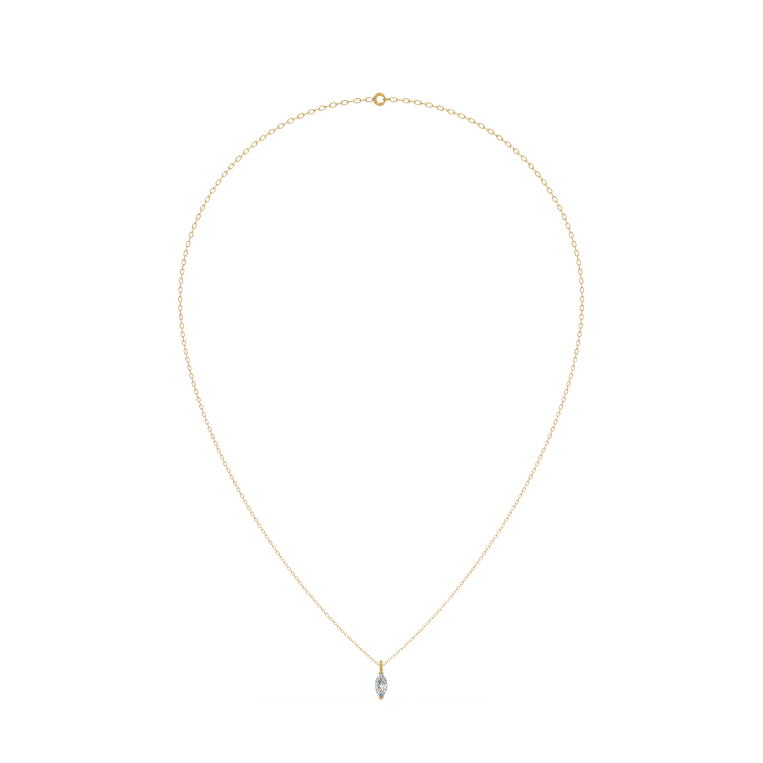 Solitaire Marquise Lab Grown Diamond Pendant by Stefee