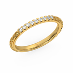 Load image into Gallery viewer, Round Embellished  Lab Grown Diamond Band by Stefee Jewels