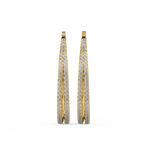 Load image into Gallery viewer, Double Hoop Lab Grown Diamond Earrings by Stefee