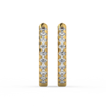 Load image into Gallery viewer, Pave Huggie Hoops Lab Grown Diamond Earrings by Stefee