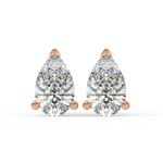 Load image into Gallery viewer, Solitaire Pear Lab Grown Diamond Studs Earrings by Stefee
