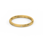 Load image into Gallery viewer, Stacking Band Ring with 9 Lab Grown Diamond Ring by Stefee Jewels
