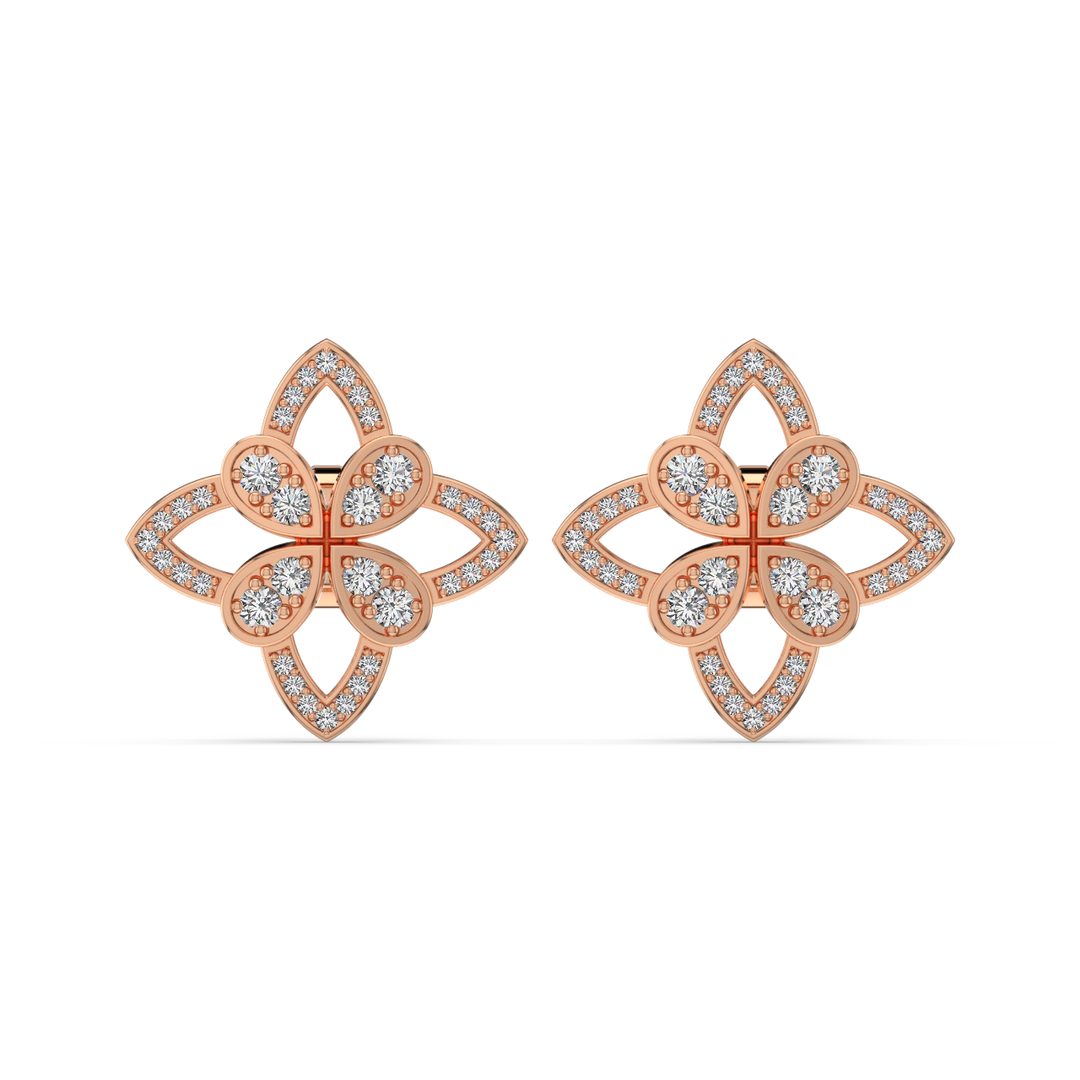 Butterfly & Spade Lab Grown Diamond Studs By Stefee Jewels