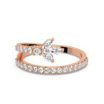 Load image into Gallery viewer, Spiral Left Petal Lab Grown Diamond Ring by Stefee Jewels