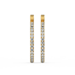 Load image into Gallery viewer, Lab Grown Diamond Arc Hoops Earrings by Stefee
