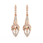 Load image into Gallery viewer, Elegant Chain Lab Grown Diamond Drop Earrings by Stefee Jewels