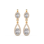 Load image into Gallery viewer, Brilliant Cut Lab Grown Diamond Halo Earrings By Stefee Jewels