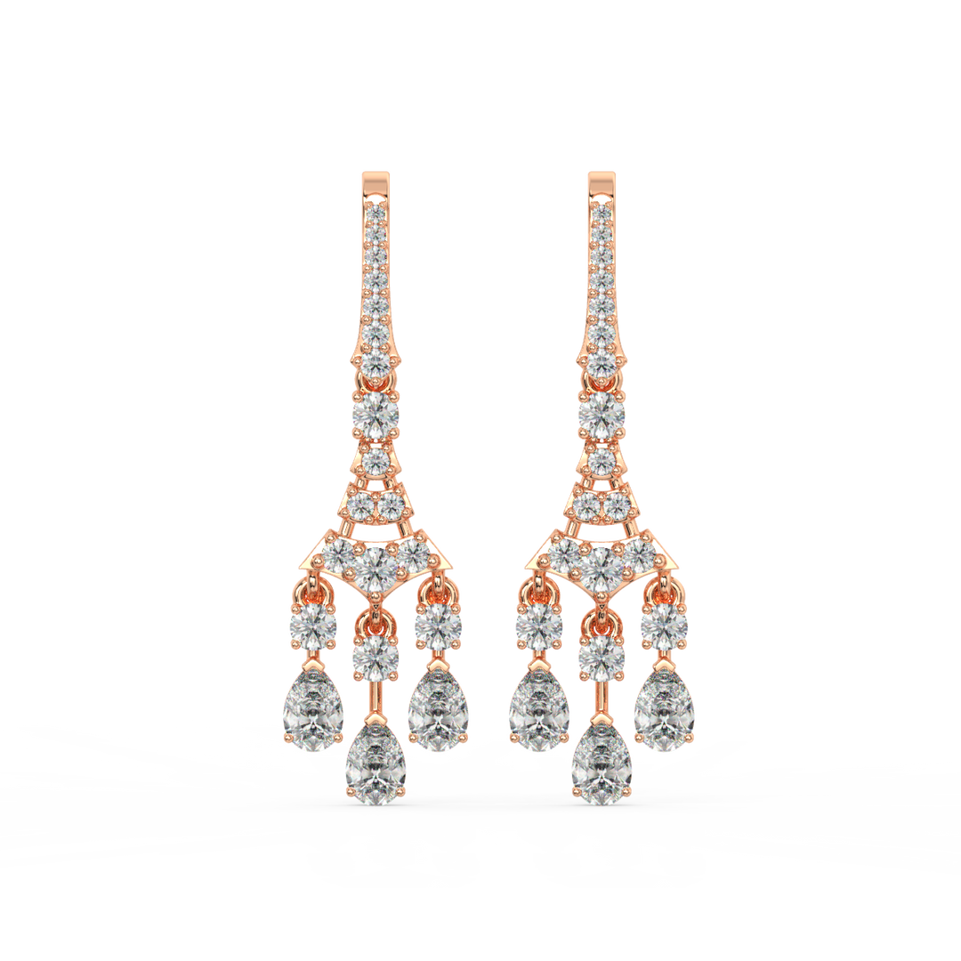 Tiny Drops Lab Grown Diamond   Earrings By Stefee Jewels