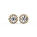 Load image into Gallery viewer, Round Halo Lab Grown Diamond Studs Earing by Stefee