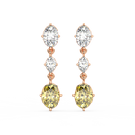 Load image into Gallery viewer, Elegant Glimmer Lab Grown Diamond Drop Earrings by Stefee Jewels