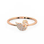 Load image into Gallery viewer, Studded Swan Lab Grown Diamond Ring by Stefee Jewels