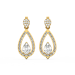 Load image into Gallery viewer, Subburst Pearl Lab Grown Diamond Drop Earrings by Stefee Jewels