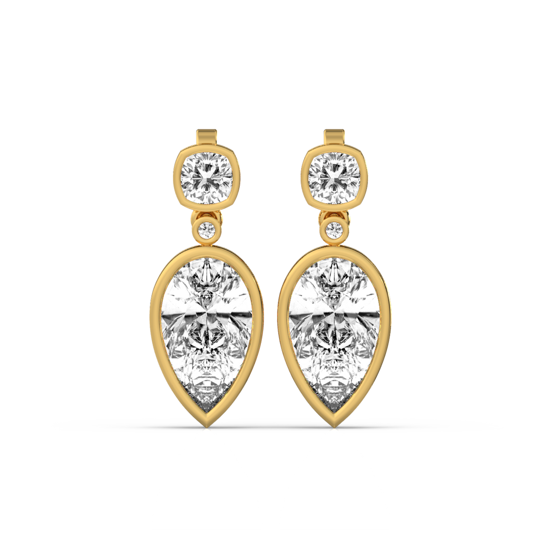 The Leafy  Lab Grown Diamond Earrings By Stefee Jewels