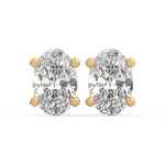 Load image into Gallery viewer, Solitaire Oval Lab Grown Diamond Studs Earrings by Stefee