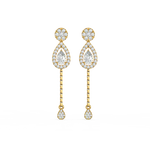 Load image into Gallery viewer, Round Lab Grown Diamond Danglers with String  By Stefee Jewels